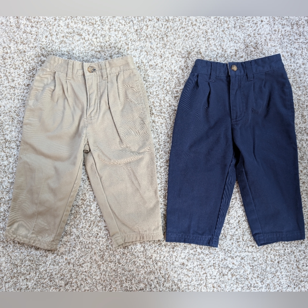 McKids Dress Pants Navy & Khaki 12 Months